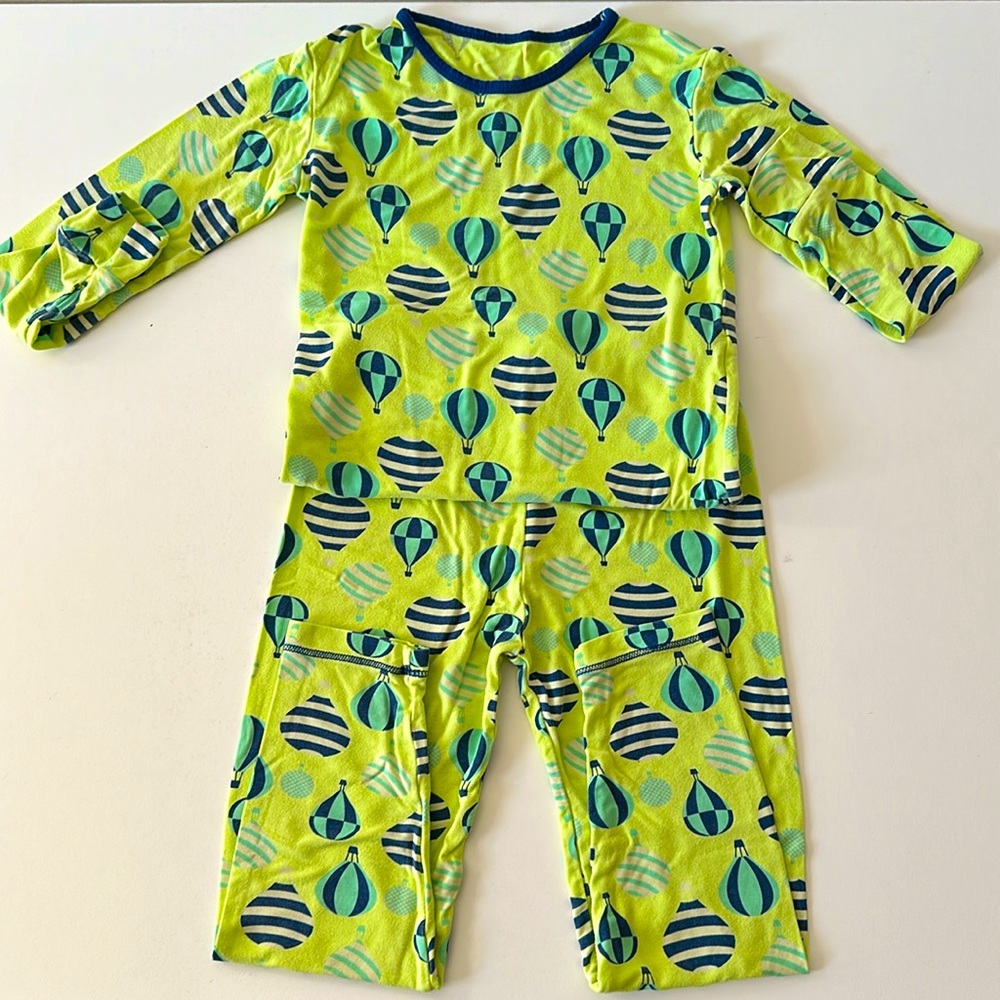 EUC KicKee Girls Sz 6 Hot Air Balloon Pajamas